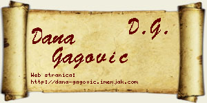 Dana Gagović vizit kartica